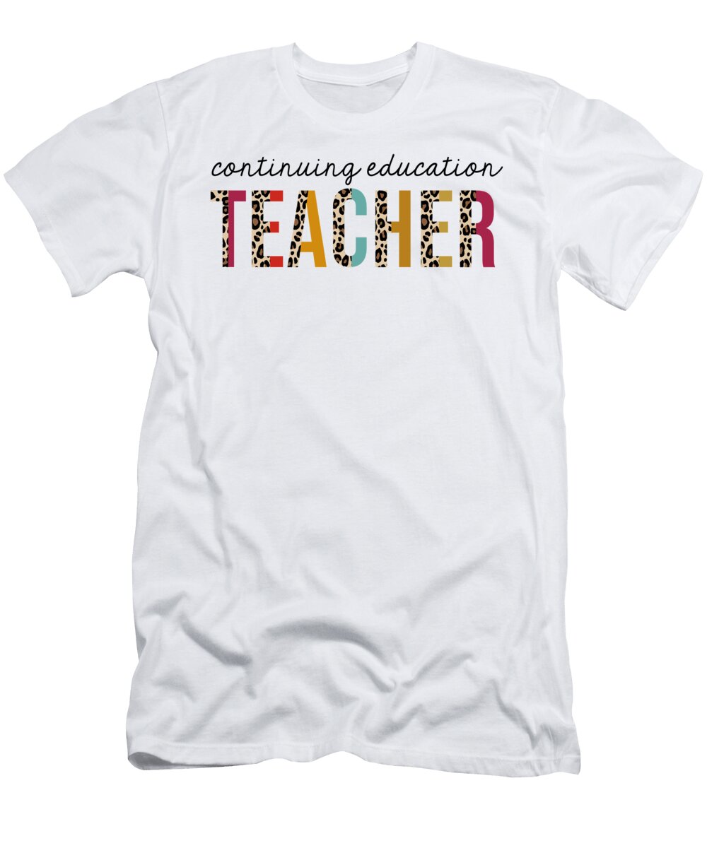 1 Continuing Education Teacher Leopard Print Appreciation Jensen Cena T-Shirt