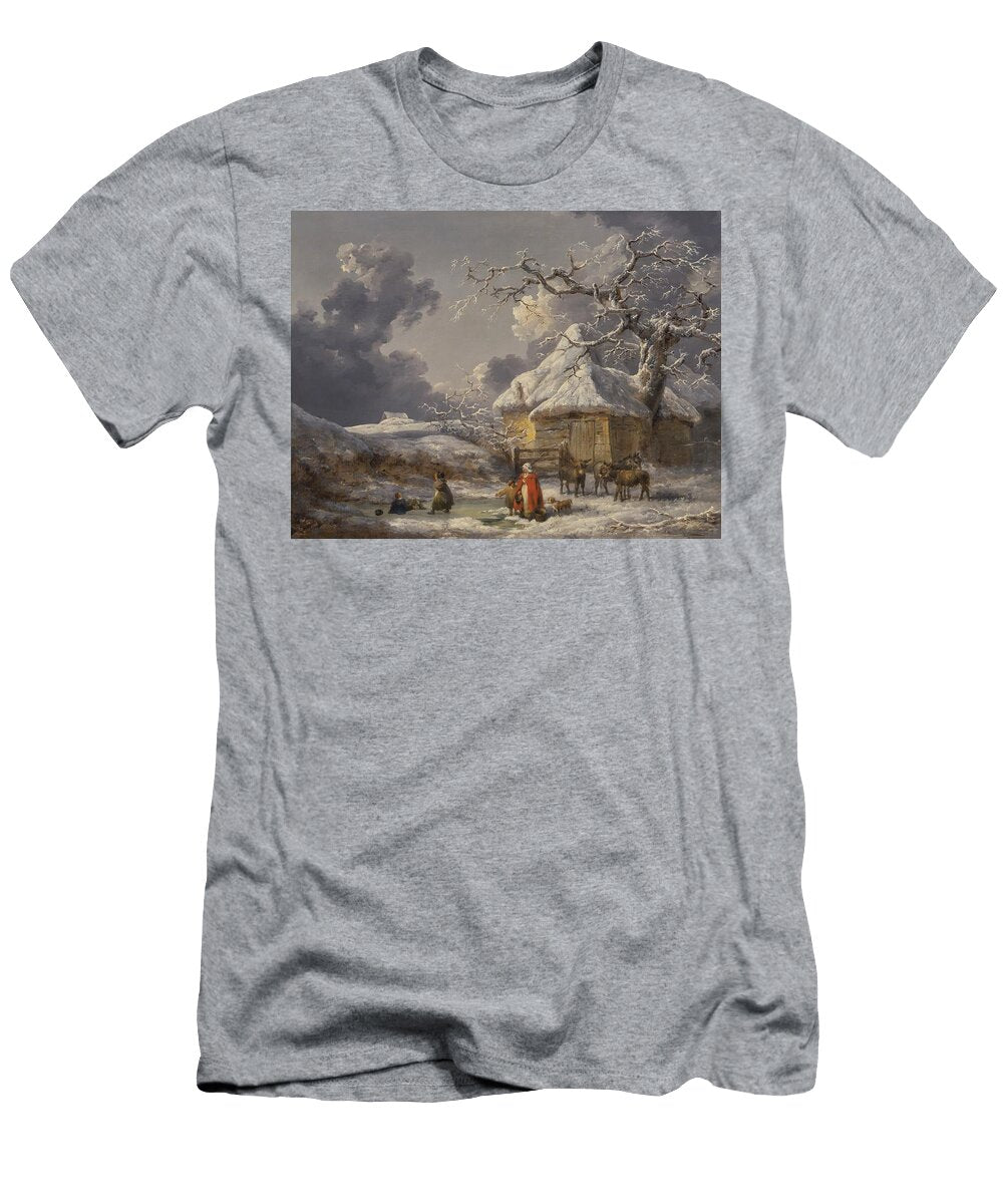 6 Winter Landscape with Figures George Morland T-Shirt
