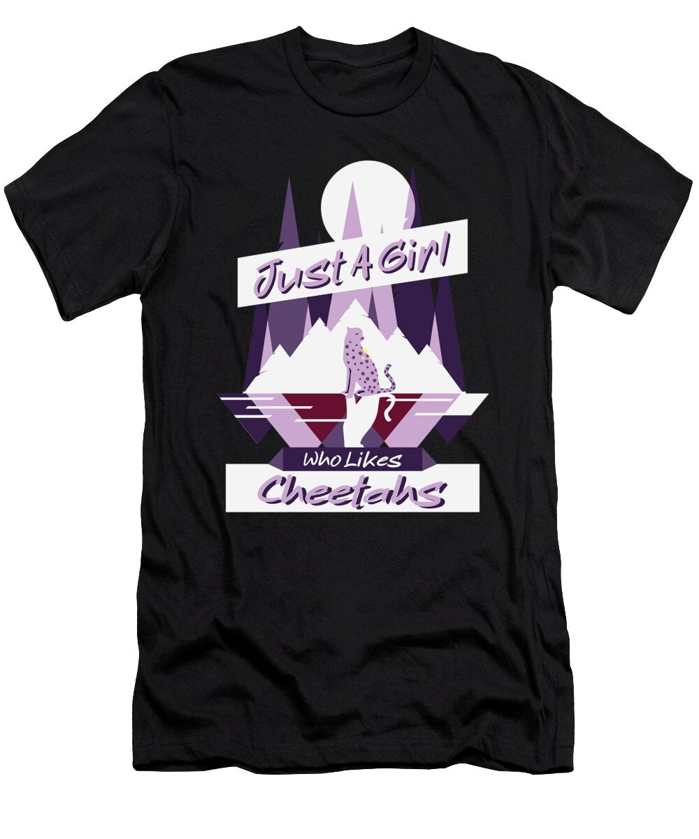 A Girl Who Likes Cheetahs Wilderness Greenoptix T-Shirt
