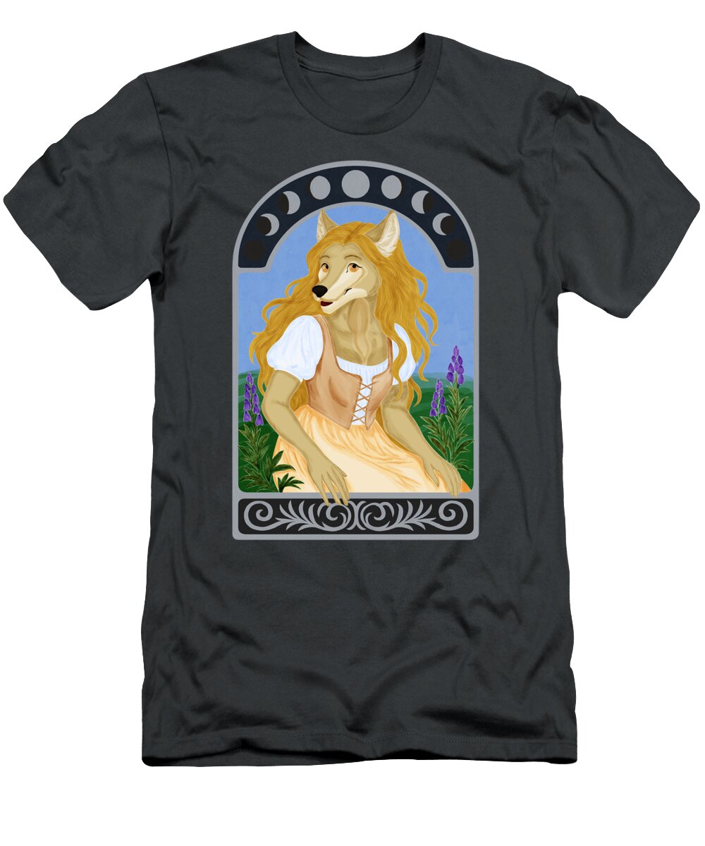 Anthropomorphic Coyote in Colorful Dress Christopher Willhoite T-Shirt