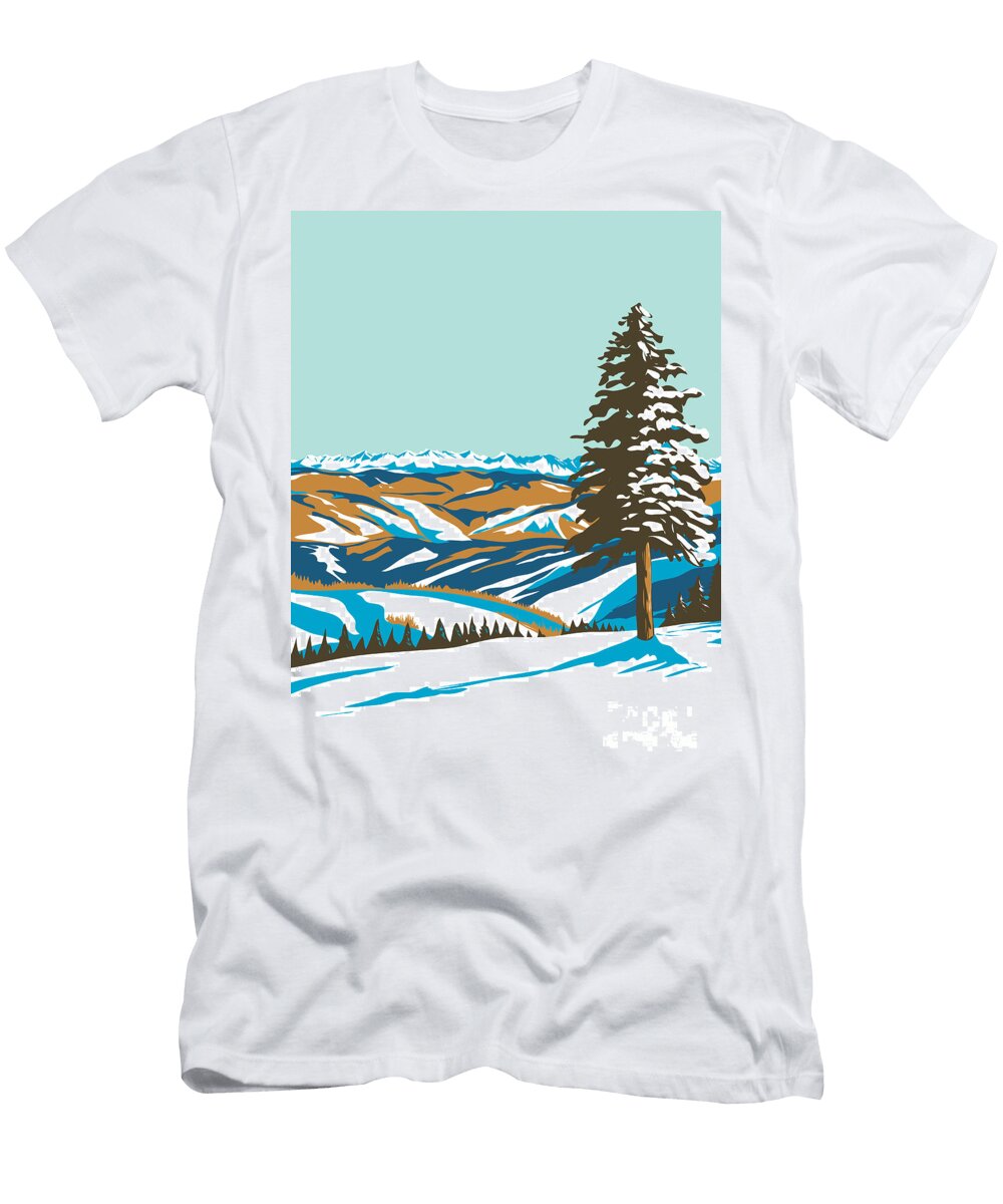 Beaver Creek Ski Resort Near Avon Colorado Wpa Poster Art Aloysius Patrimonio T-Shirt