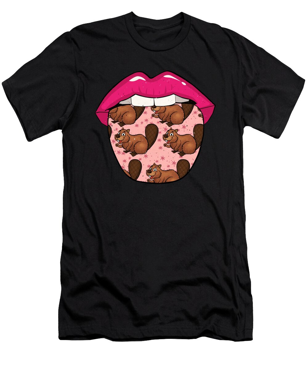 Beaver Lips Animal Creek Beaver Crazy Squirrel T-Shirt