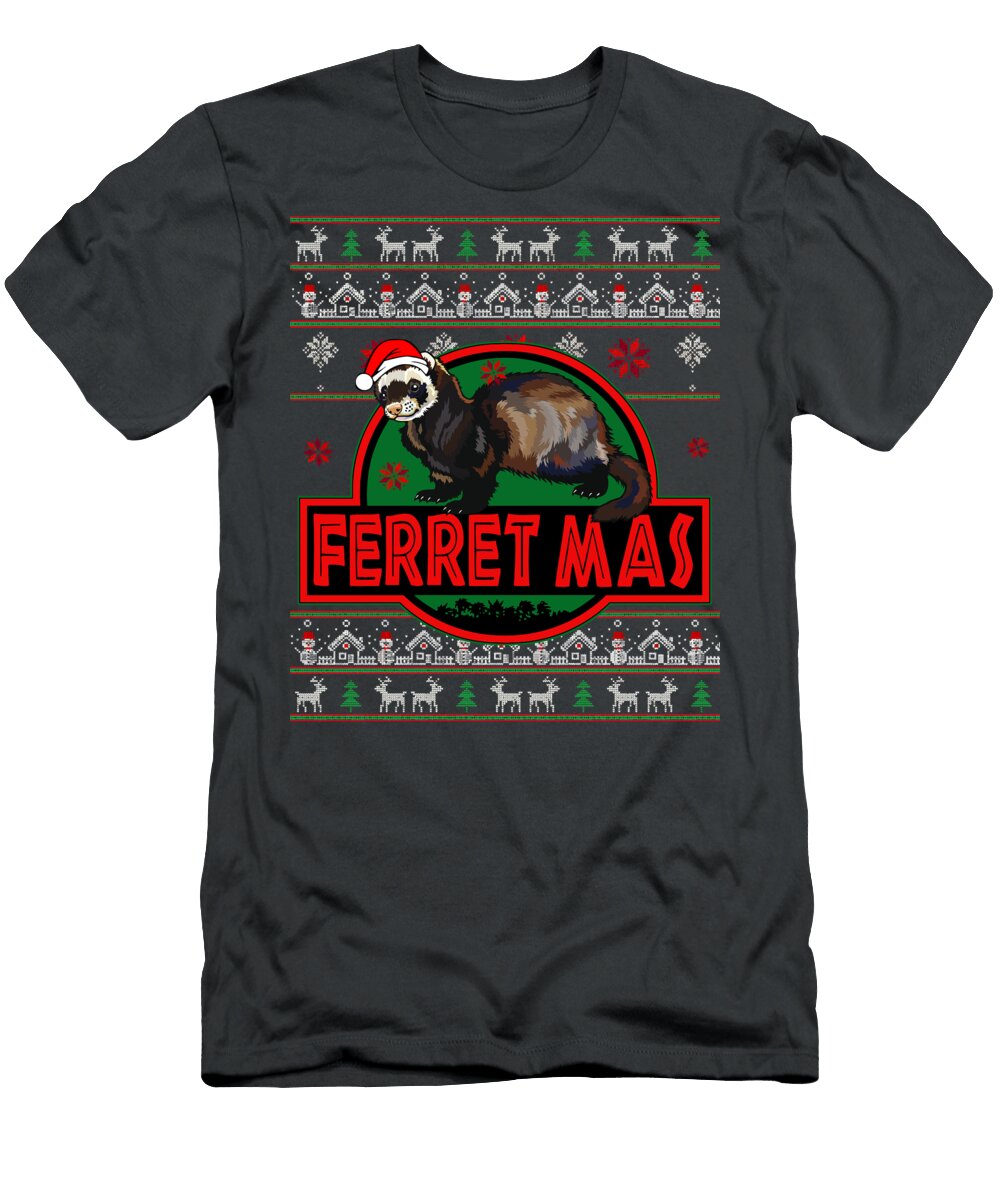 Ferret Xmas Funny Ugly Sweater for Xmas Best for Christmas Present Darram Janic T-Shirt