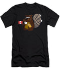 Funny Beaver Holding Canada Flag Beer Drinker Drink Design Noirty Designs T-Shirt