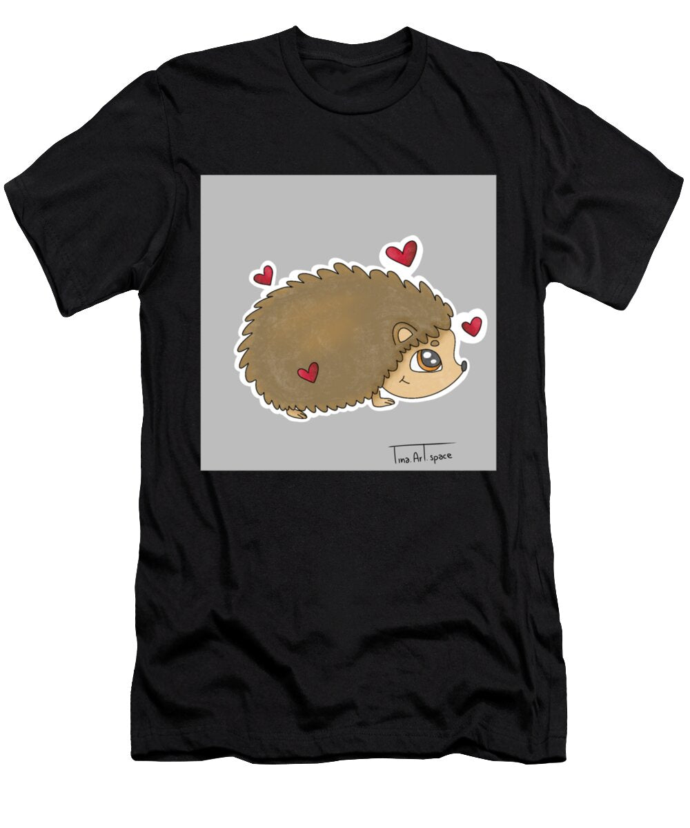 Hedgehog in Love Retro Family Sophia Davies T-Shirt