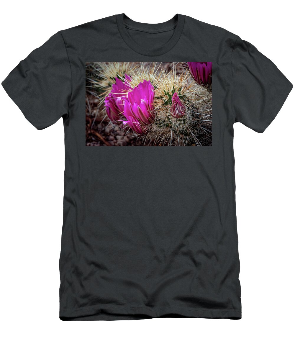 Hedgehog Pink Blooms Linda Unger T-Shirt