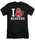 I Love Beaver Rodent Heart Moon T-Shirt