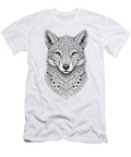 Intricate Coyote Head Design Svetozar Sekulic T-Shirt