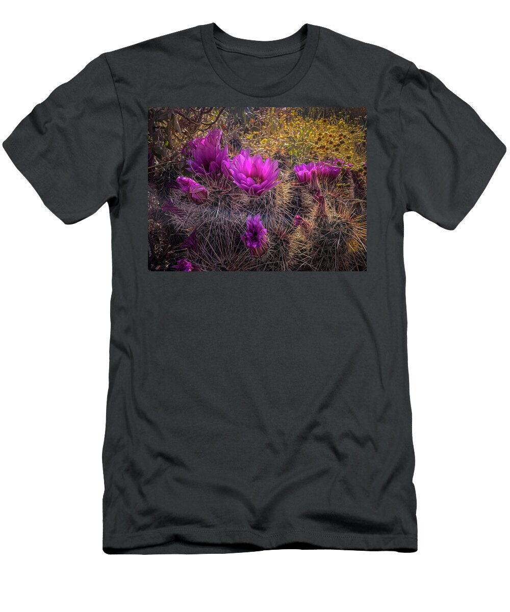 Pink Hedgehog Cactus in Sunlight Linda Unger T-Shirt