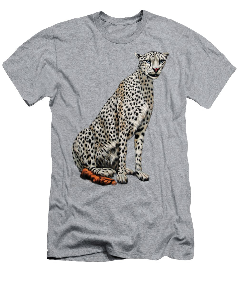 White Cheetah Oil on Black Velvet By Artist Jorge Torrones Jorge Terrones T-Shirt